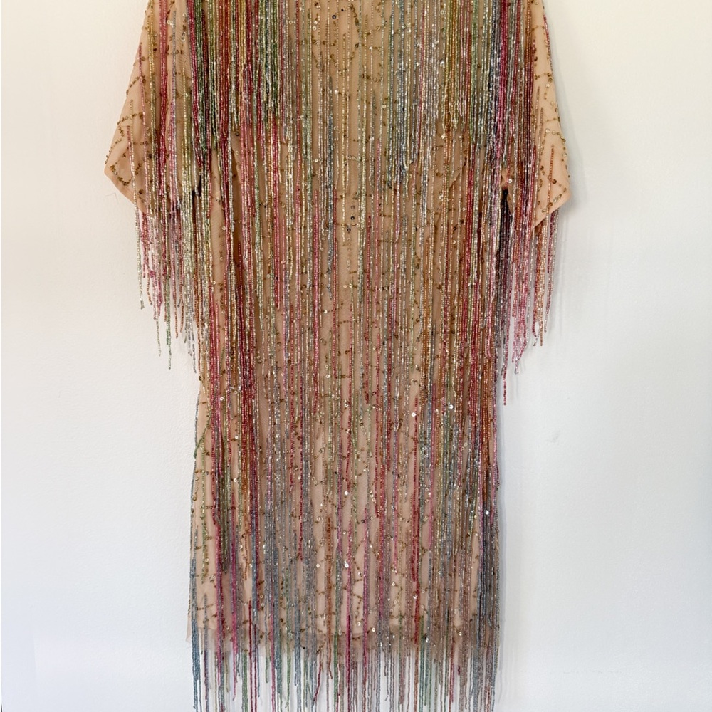 Nasty Gal Multicolor Fringe Mini Dress